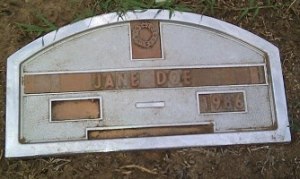 Marker at the grave of 